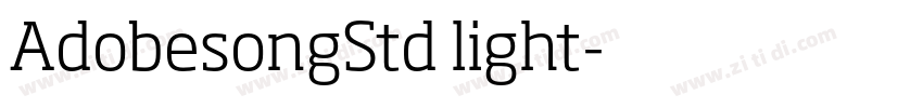 AdobesongStd light字体转换